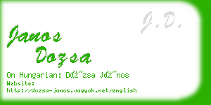 janos dozsa business card